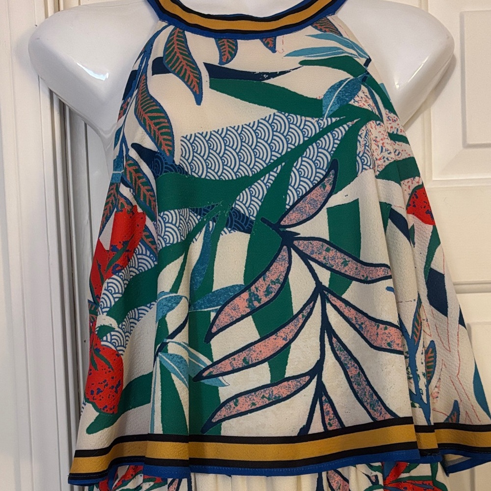 Flying Tomato Tropical Print Halter Jumpsuit-NWOT - Picture 4 of 7